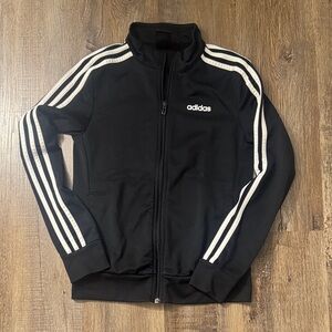 Adidas Women Black and White Track Jacket